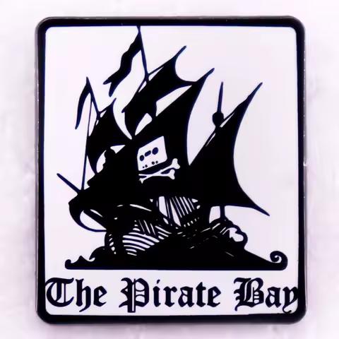 The Pirate Bay Logo Enamel Pin Funny Jewelry Gift Backpack Decoration