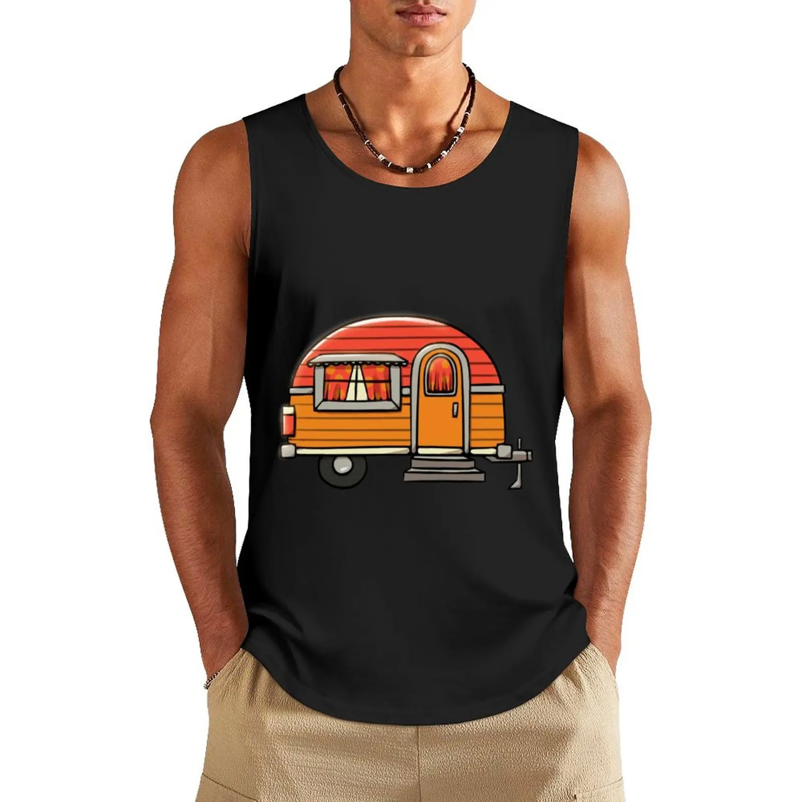 Mini Trailer Tank Top Gym wear male top sleeveless vests Men's gym t-shirts