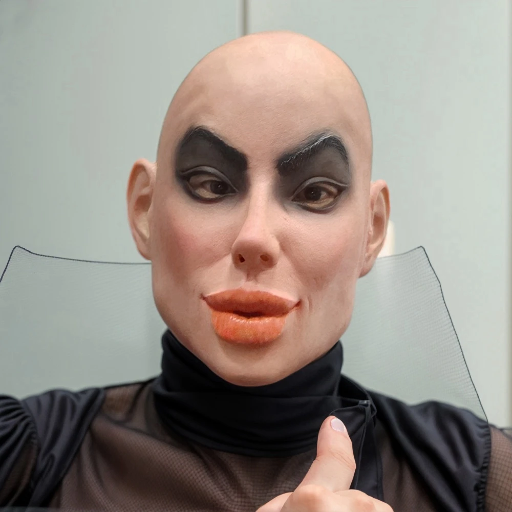 Angelina Jolie masque célébrité masques actrice avec chauve grande bouche en caoutchouc Sexy chauve femme laid masque