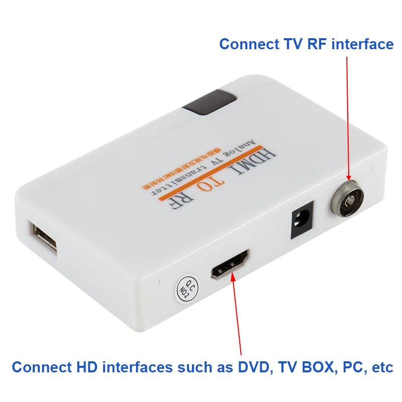 Imagem -02 - Conversor de Sinal Digital para Sinal Analógico Adaptador para Dvd Console de Jogos de Computador Set-top Box Transmissor Hdmi para rf tv 1080p