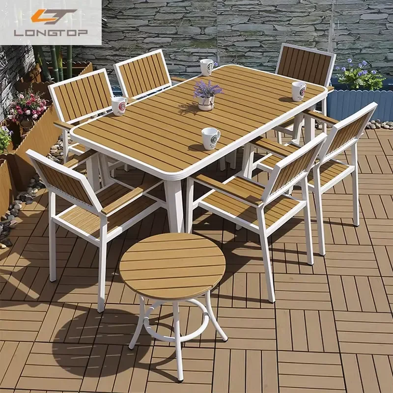 Cheap Cast Aluminium Sun-Deck Bistro Table Beach Furniture Chairs for Events