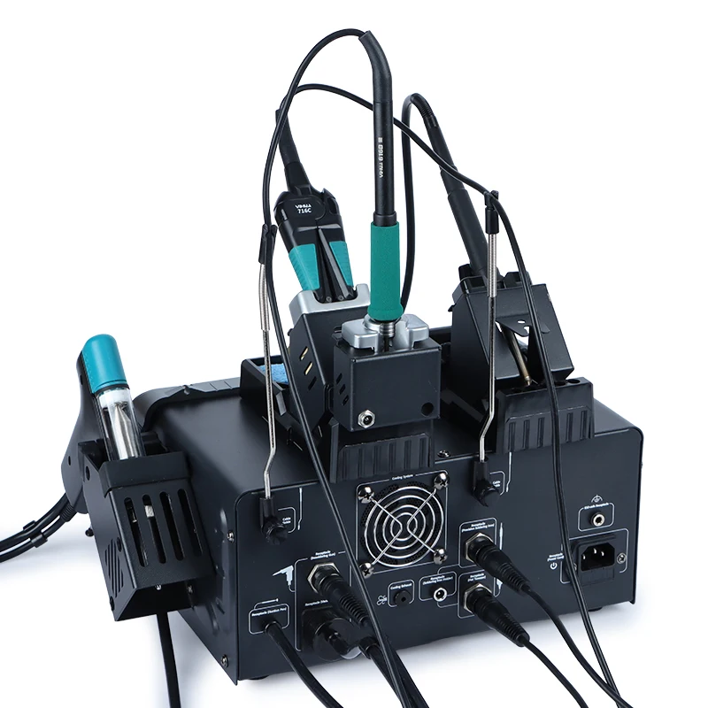 YIHUA 948D-V محطة إصلاح متعددة الوظائف |   480 ° ج الهواء الساخن |   450 ° C سبيكة لحام |   ملاقط مضادة للكهرباء الساكنة