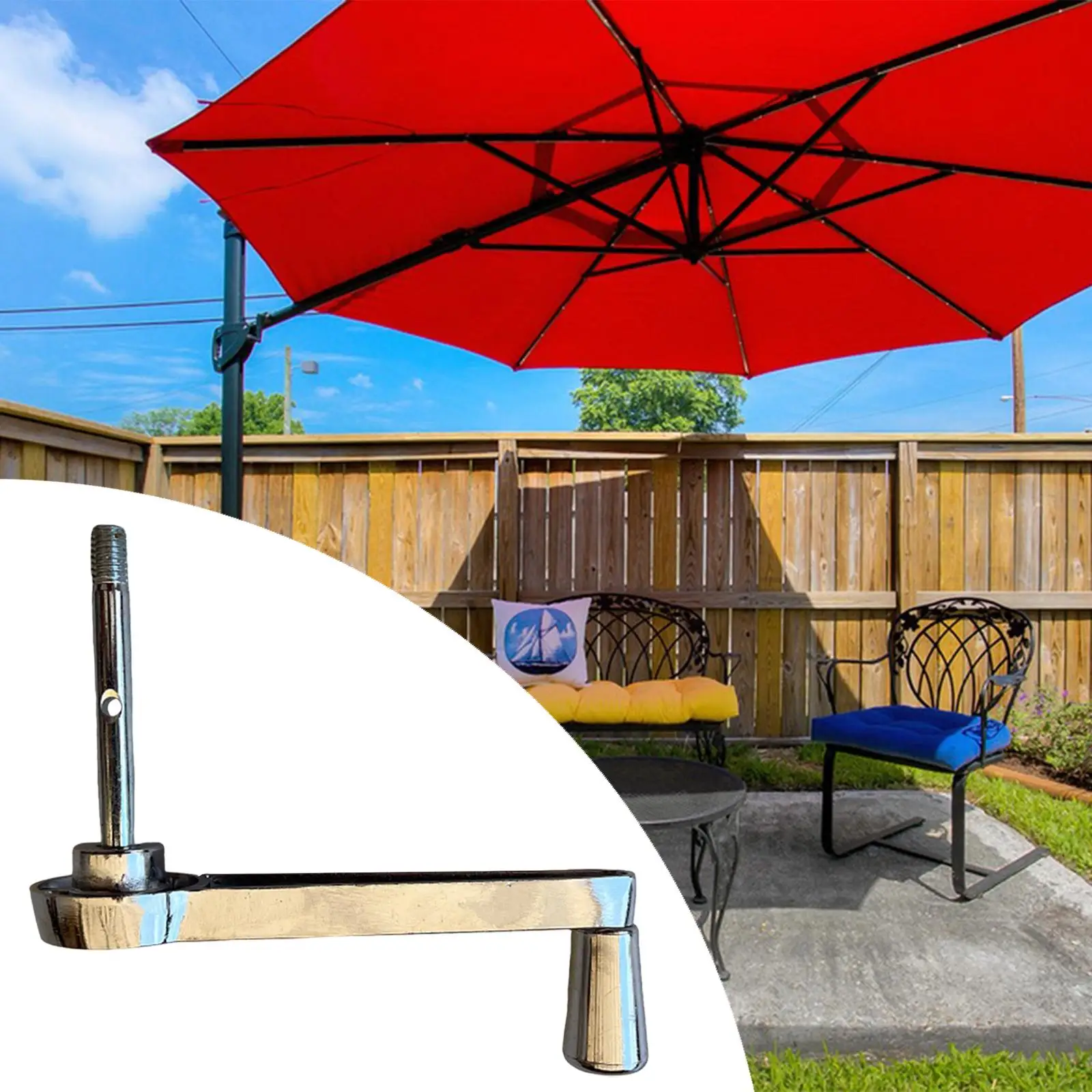 Parasol Crank Handle Easy Installation Patio Umbrella Handle Accessories Replacement Parts for Outdoor Yard Deck Sunshade