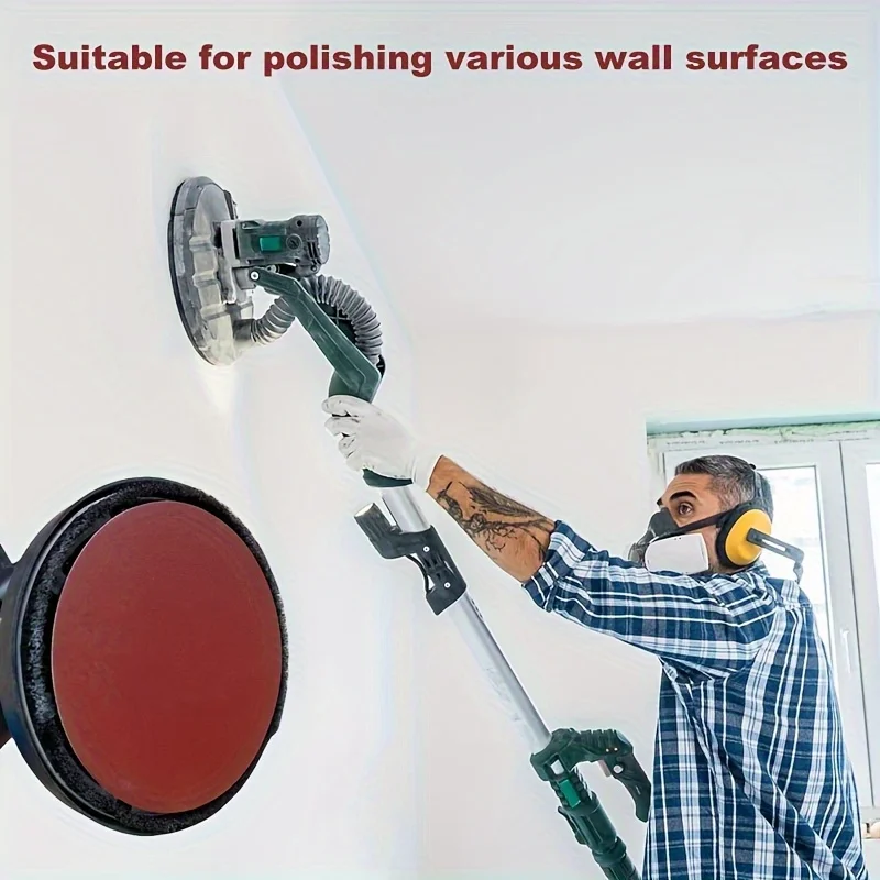10Pcs 9 Inch 225mm Sanding Rings, Hook and Loop, Hole-Free, Red, 60-600 Grit, for Drywall Sanders