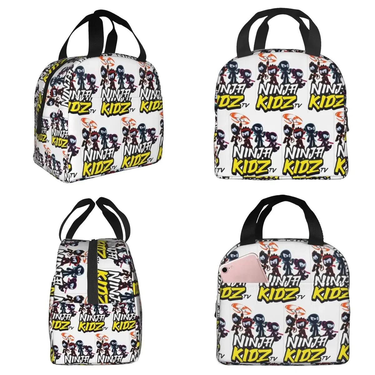 

Ninja Kidz Insulated Lunch Bag for Kids School Cooler Thermal Food Box Tote Portable Lunch Boxes Container