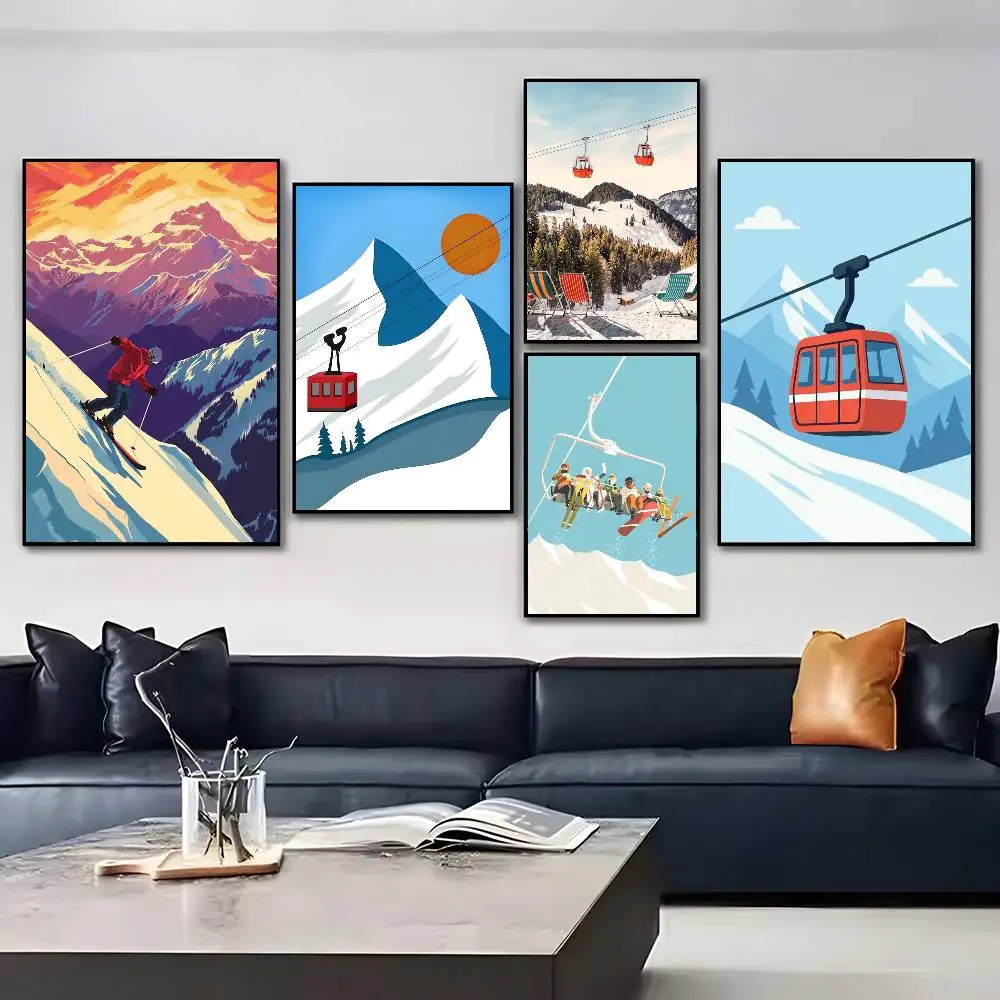 1Pc Vintage Ski Apr… - image