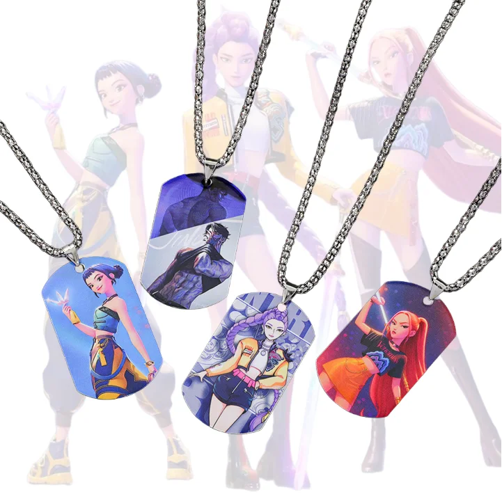 

Kpop Охотник на демонов ожерелье Harajuku аниме персонализированный кулон с персонажем Шарм для женщин и мужчин модные ювелирные изделия подарок подарок на Хэллоуин