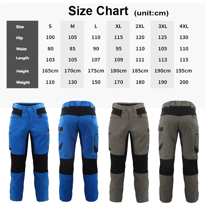 Men\'s carperner 100% cotton work pants men workwear muti pockets electrician work trousers