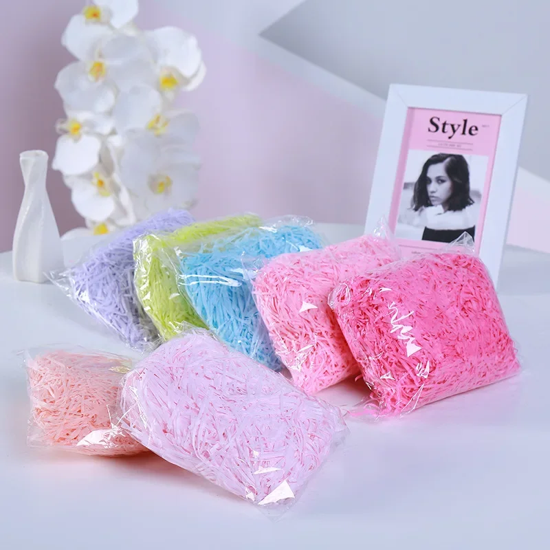 100g Color DIY Paper Shredded Crinkle Paper Raffia Confetti Paper Wedding Christmas Gift Box Filling Material Tissue Filler Deco