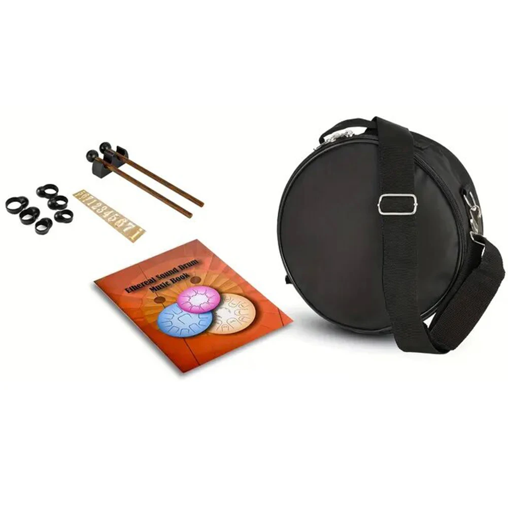 12 Inch 15 Notes Music Drum Steel D Tone Ethereal Drum with Handbag Drumsticks Percussion Musical Instrument For Child Beginner