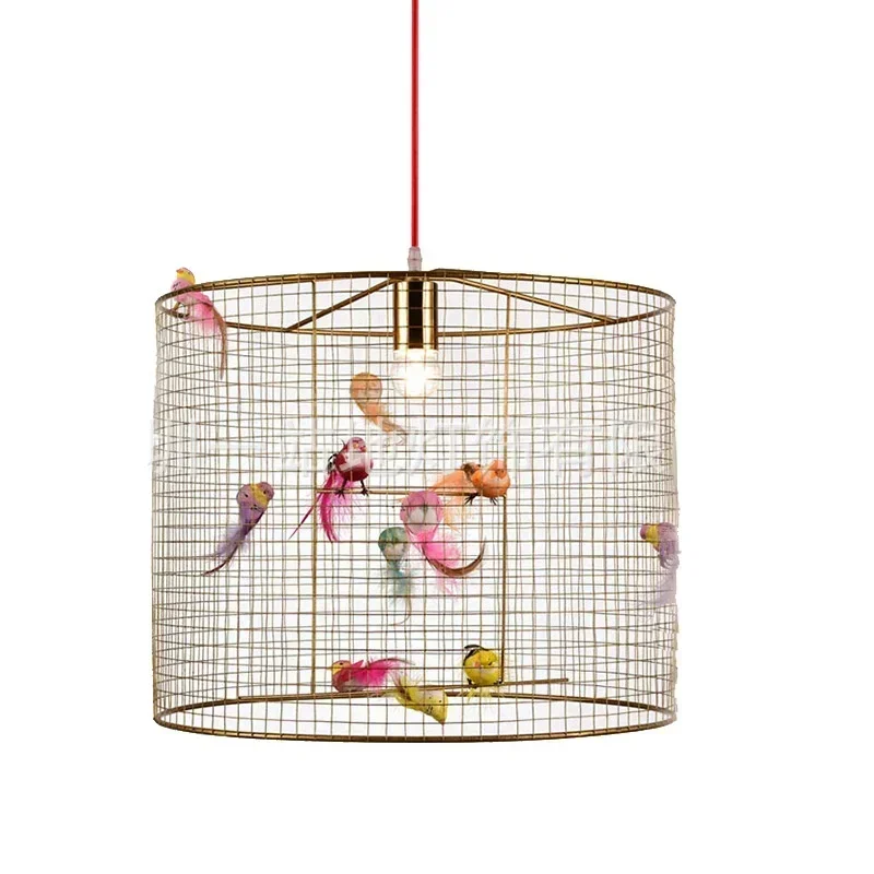 

Nordic Creative Clothing Store Display Window Birdcage Chandelier Restaurant Table Pendant Lamp Artistic Decor Light