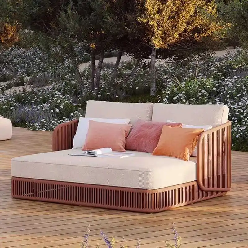 Outdoor rope sofa courtyard balcony sofa chair table and chair villa bed and breakfast
