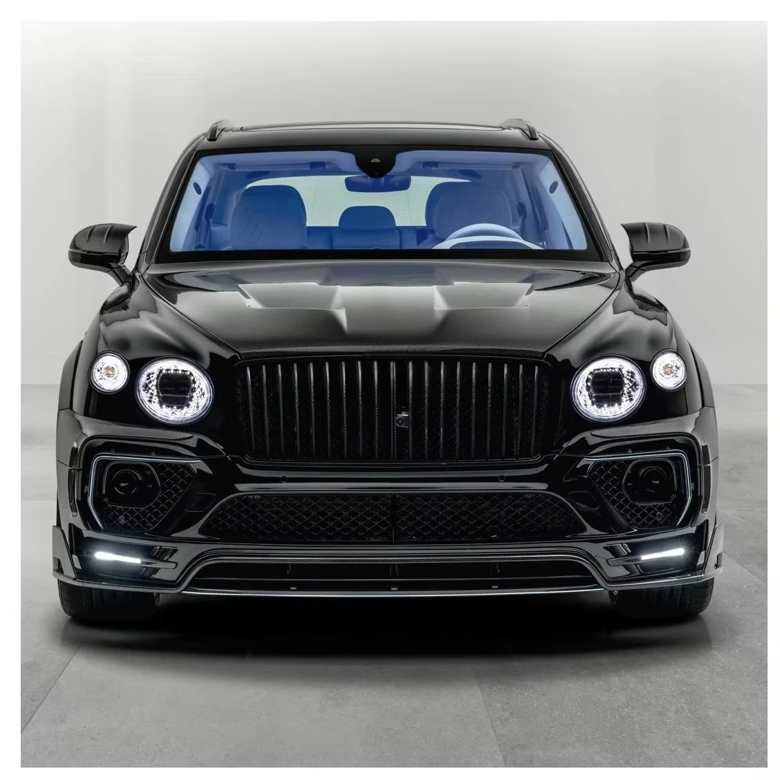 17Carbon M Style Dry Carbon Grilles Trim Strip 3K Twill/Forged Carbon Surface for Bentayga 2021-2024 (Protection