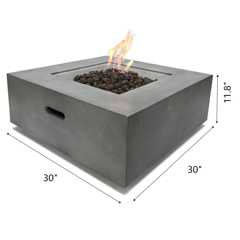 30-Inch Modern Style Freestanding Gas Fireplace for Outdoor Courtyard Heating & Decorative Element