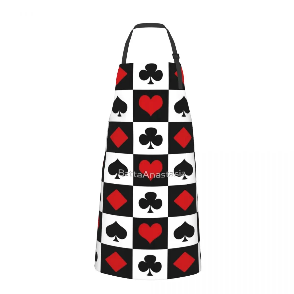 Playing Card Waterproof Kitchen Apron For Women/Men With Pockets Work Restaurant Shop Waiter Work Uniform