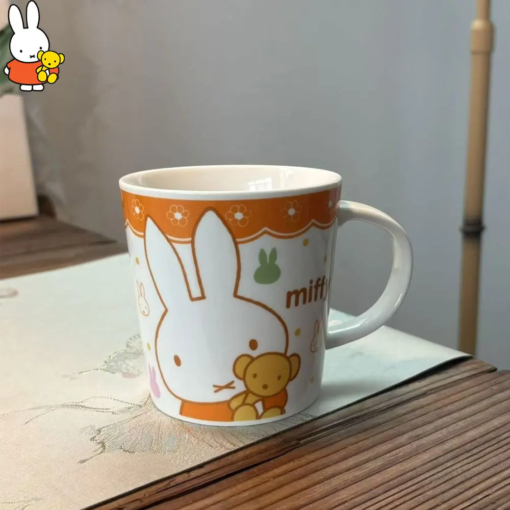

Miffy Kawaii Ceramic Coffee Cup Cartoon Printed Cute Pattern Childrens Milk Breakfast Miffy Rabbit Boris Peripheral Makeup Cup
