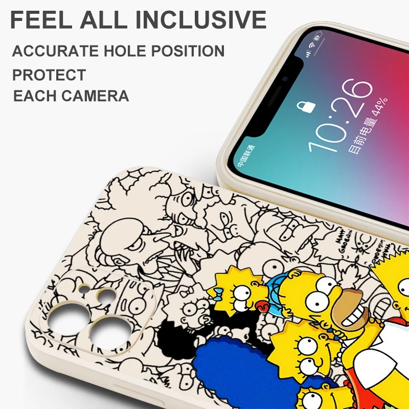 The Simpsons custodia per telefono Disney per Huawei P50 P50E P40 P30 P20 PRO LITE 5G P Smart Z S 2021 Silicone liquido Back Funda