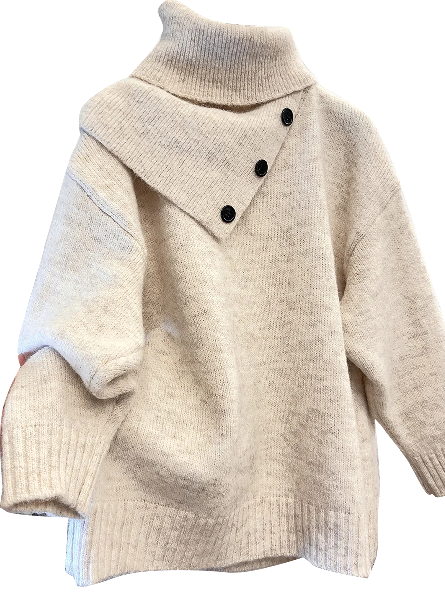 Plus Größe Hohe Ne Thiened Pullover Frauen Herbst Winter Lose Abnehmen Gestrickte irt Mädchen Lose Fit Komfortable Warme Top