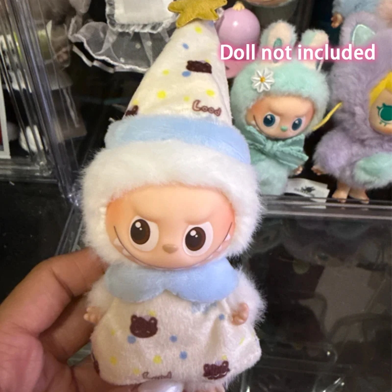 Ubranka dla Labubu 4.0 Pin For Love Series, kombinezon z kapturem, akcesoria do mini lalki Labubu V4