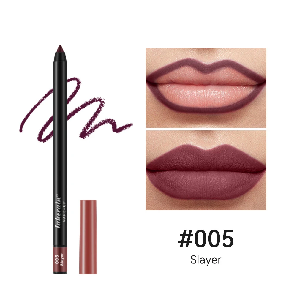10 สีกันน้ํา Matte Lipliner ดินสอ Red Contour Tint ลิปสติก Long Lasting Non-stick Cup Moisturizing Lips แต่งหน้า