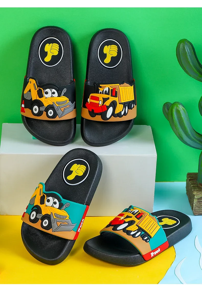 2026 Kinder Anti-Rutsch Badeschuhe Jungen Hausschuhe PVC-Material Bequeme Weiche Sohlen Leicht Anzuziehen – Detail 4