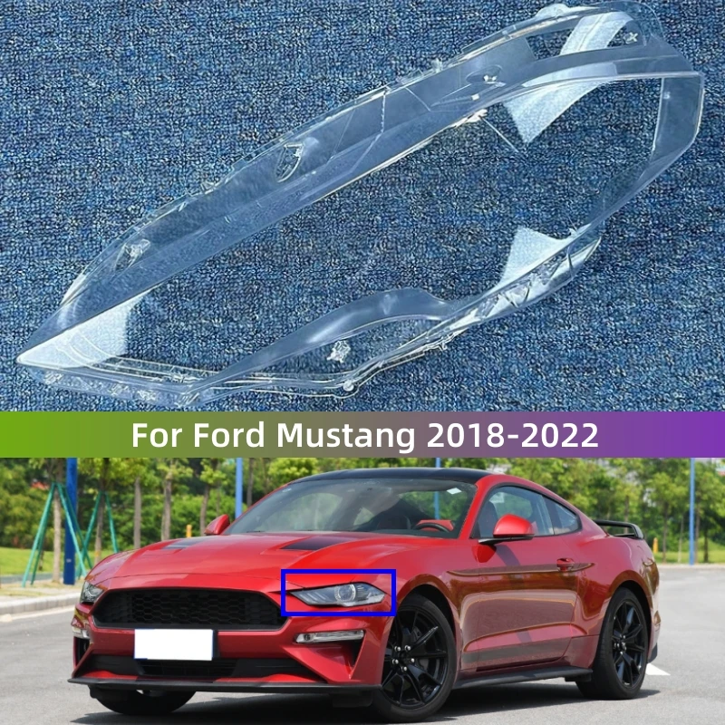 

Для Ford Mustang 2018 2019 2020 2021 2022, автомобильные аксессуары, прозрачный материал ПК, крышка фары