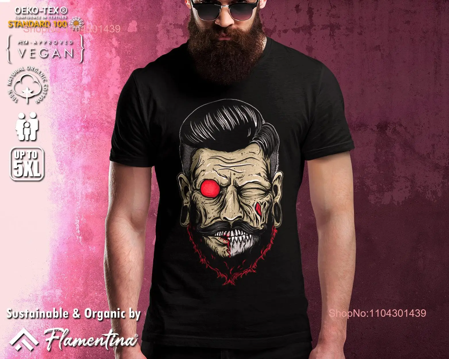 Hipster Barber Organic Cotton T Shirt Pomade Skull Beard Barbershop Groom Shave Haircut D066 Kids Sizes