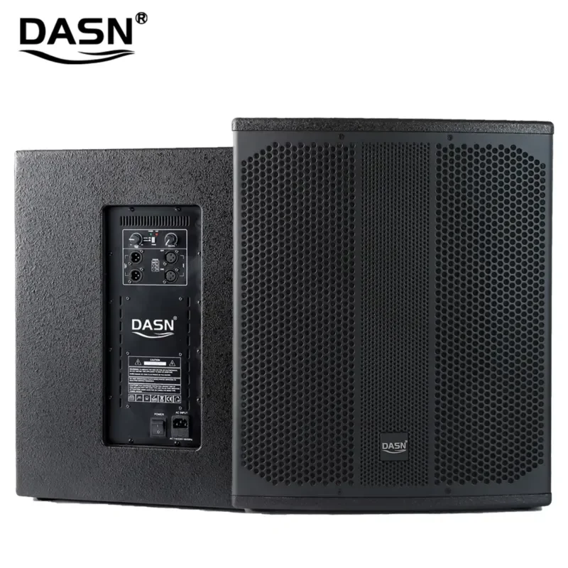 for DARN H18SSA 18 Inch 400W RMS Class D Amplifier Powered Bass Professional Audio Subwoofer Active Wooden Speaker