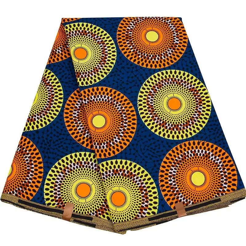 African Colorful Printed Fabric Ankara Wax Dyed Fabric Banquet Dress Fabric for Sewing Party Dresses and Wedding Dresses A-53