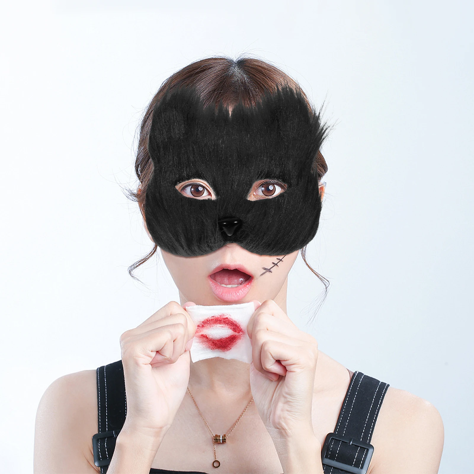

Costumes for Adults Fox Mask Halloween Animal Masks Unique Plastic Men and Women