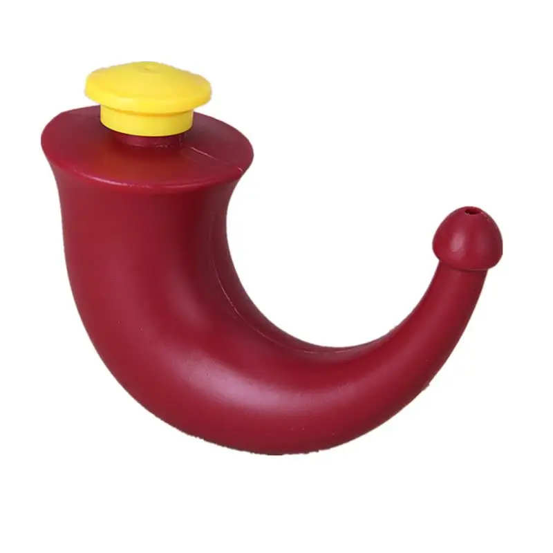 Yoga Neti Pot Nasal Rinsing Nose Wash Sinus Irrigation Red Horn Cleaner Plastic Yoga Neti Pot Nose Cleaner Nasal Rinsing Wash