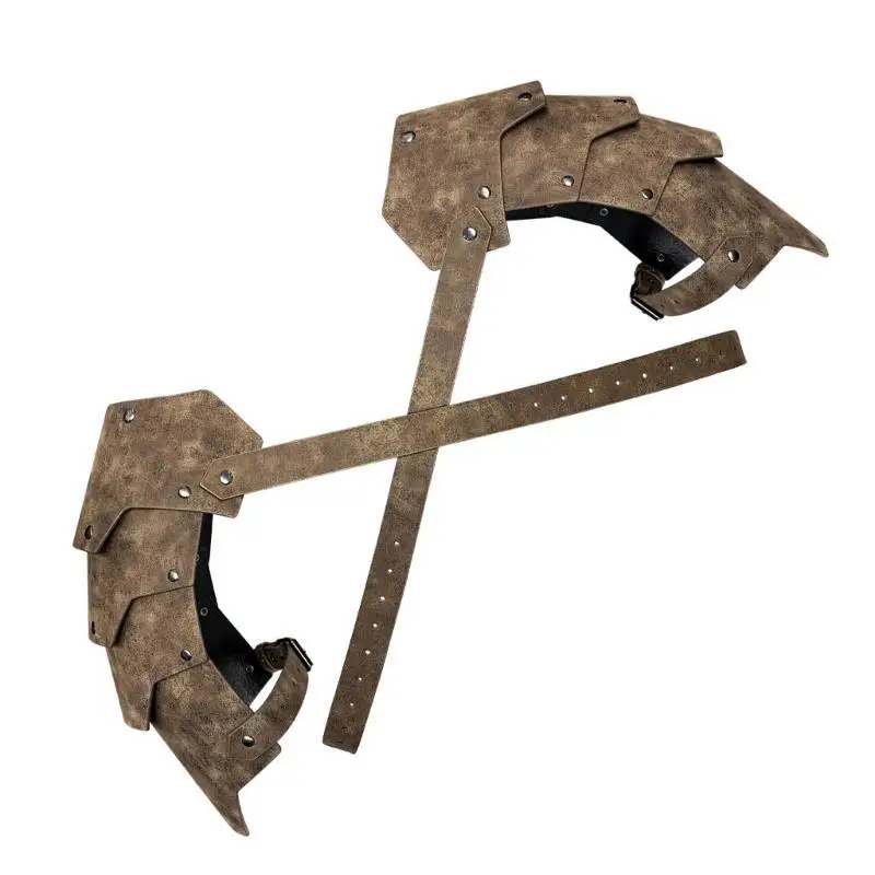 652F هالوين فارس الدروع القرون الوسطى الكتف درع عصر النهضة الدروع الصدر الدروع بولي Leather جلد الجسم مربط صدر الدروع