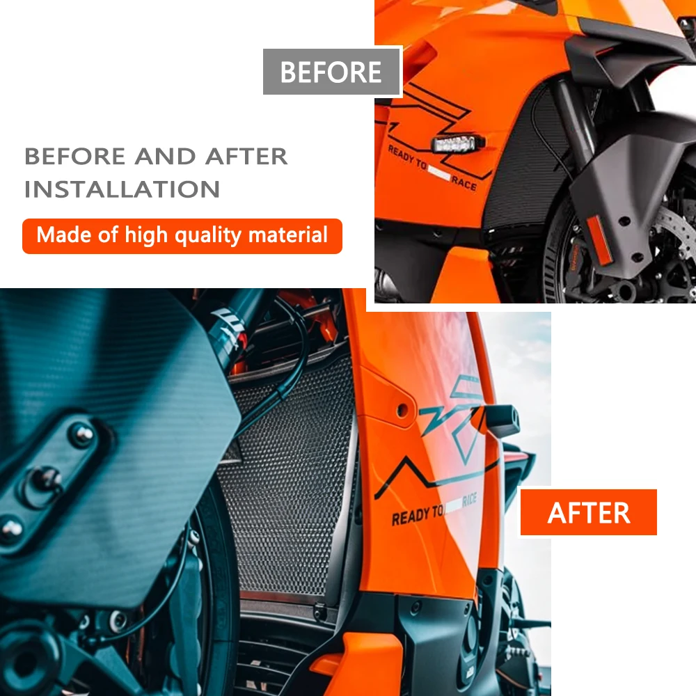 For KTM 990 RC R 2026 990 RC R Track 2026- Motorcycle Radiator Guard Grille Protective Cover Heat dissipation network protection view 5