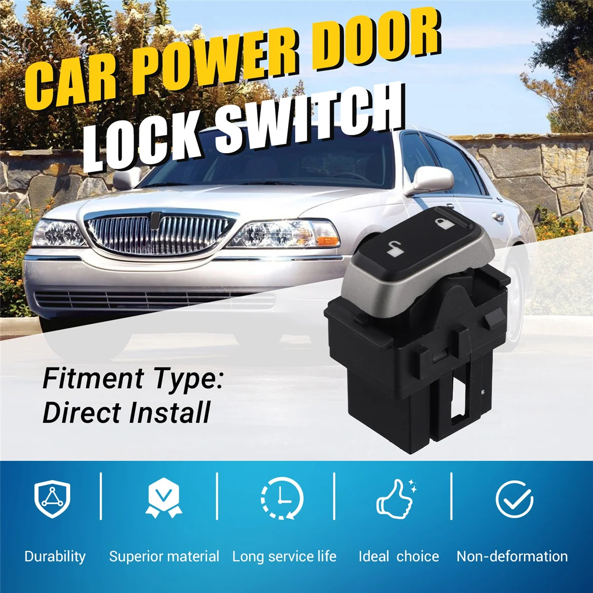 

Car 5W1Z-14028-AA Power Door Lock Switch 5W1Z14028AA for Ford Lincoln TownCar 2004-2008 1S9023 PDS154car