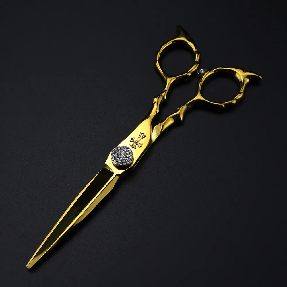 Professional Japan 440c 6 \'\' Upscale Cross scissor hair scissors haircut thinning barber cutting shears hairdressing scissors