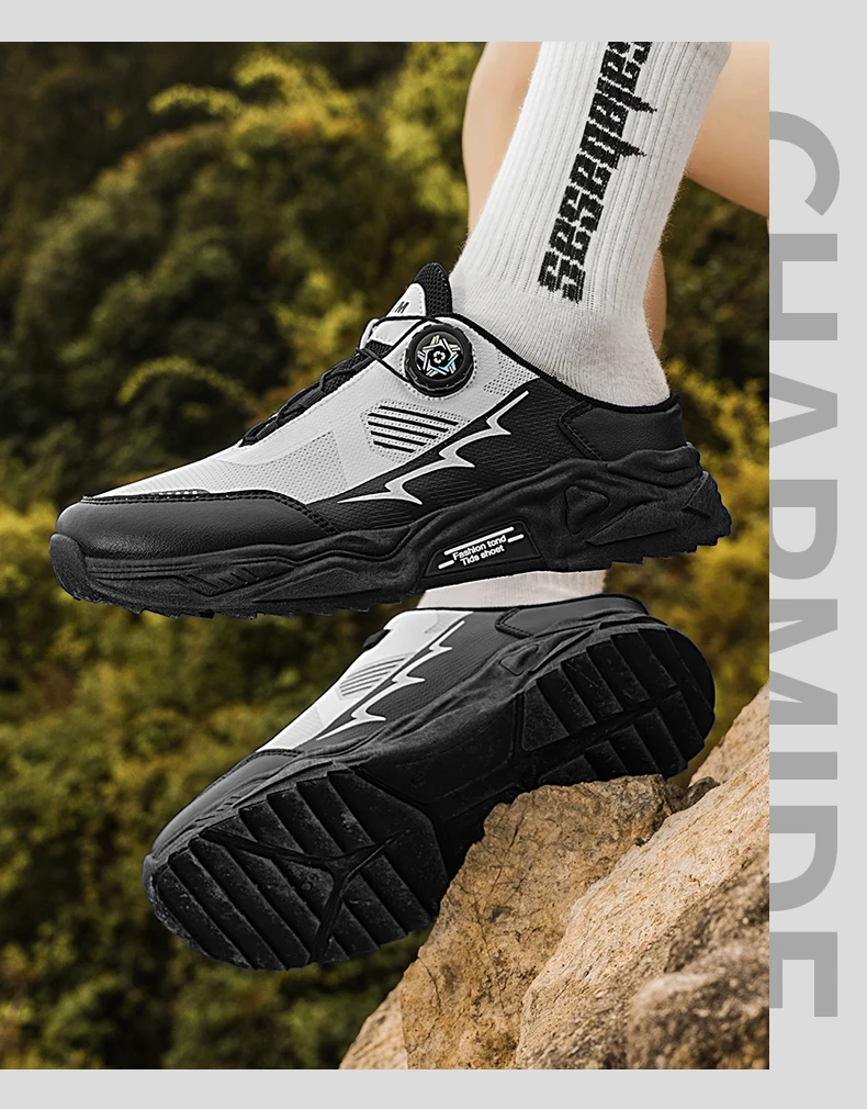 Herren Koreanische Lässige Atmungsaktive Freizeitschuhe Sommer Weichsohlige Rutschfeste Jugend-Halbslipper mit Drehbaren Schnürsenkeln Sport-Trendschuhe – Detail 16