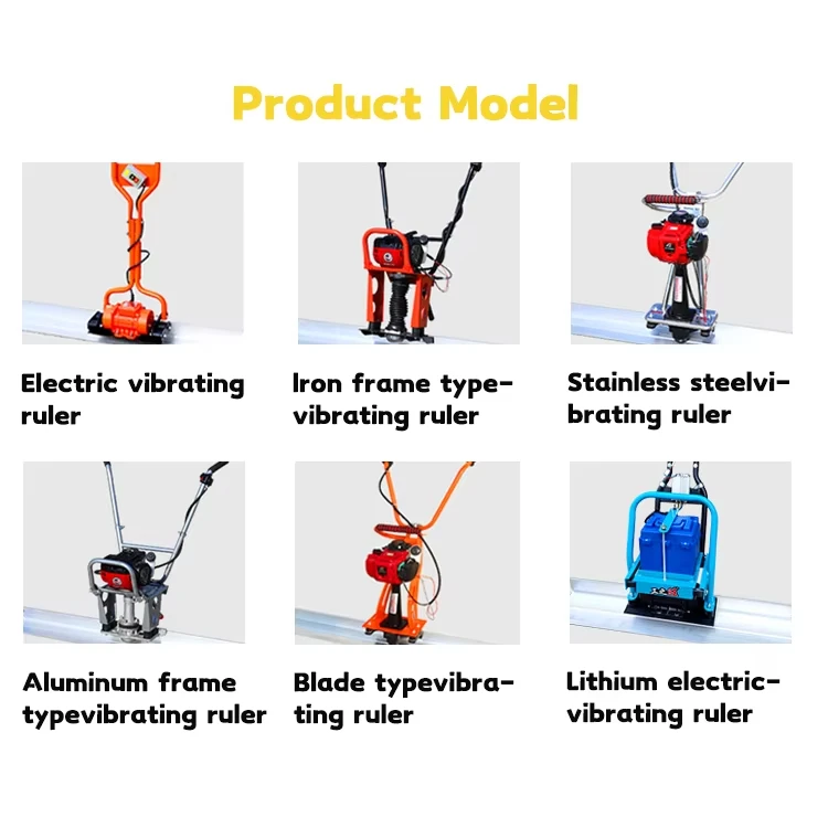 Vibrator Cement Tamping Rod Concrete Leveling Ruler Screed Floor Leveling Machine Gasoline Concrete Vibrator Screed Ruler