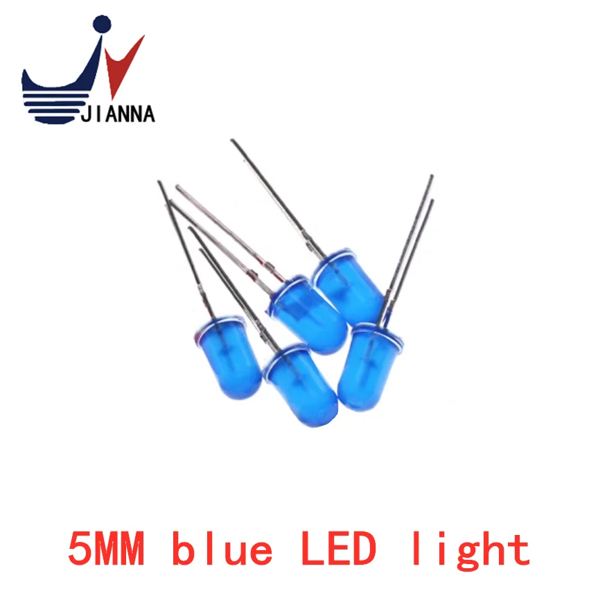 5MM blue LED light Blue LED high light short legs [100/500/1000 PCS]