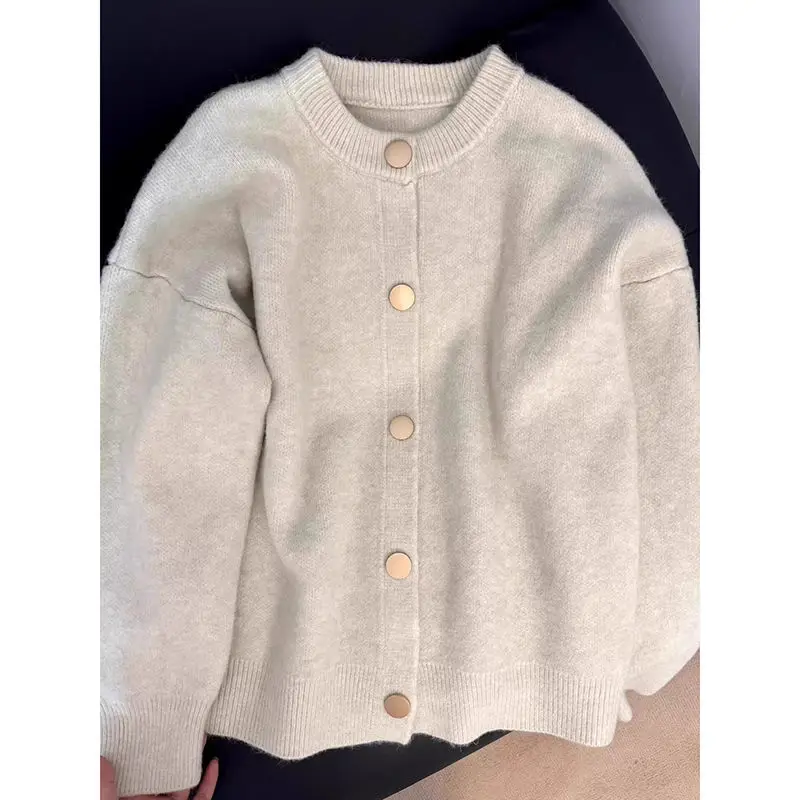 

Autumn New Soft and Loose Casual Sweater Cardigan Women's Versatile Knitted Sweater High-end Jacket Top