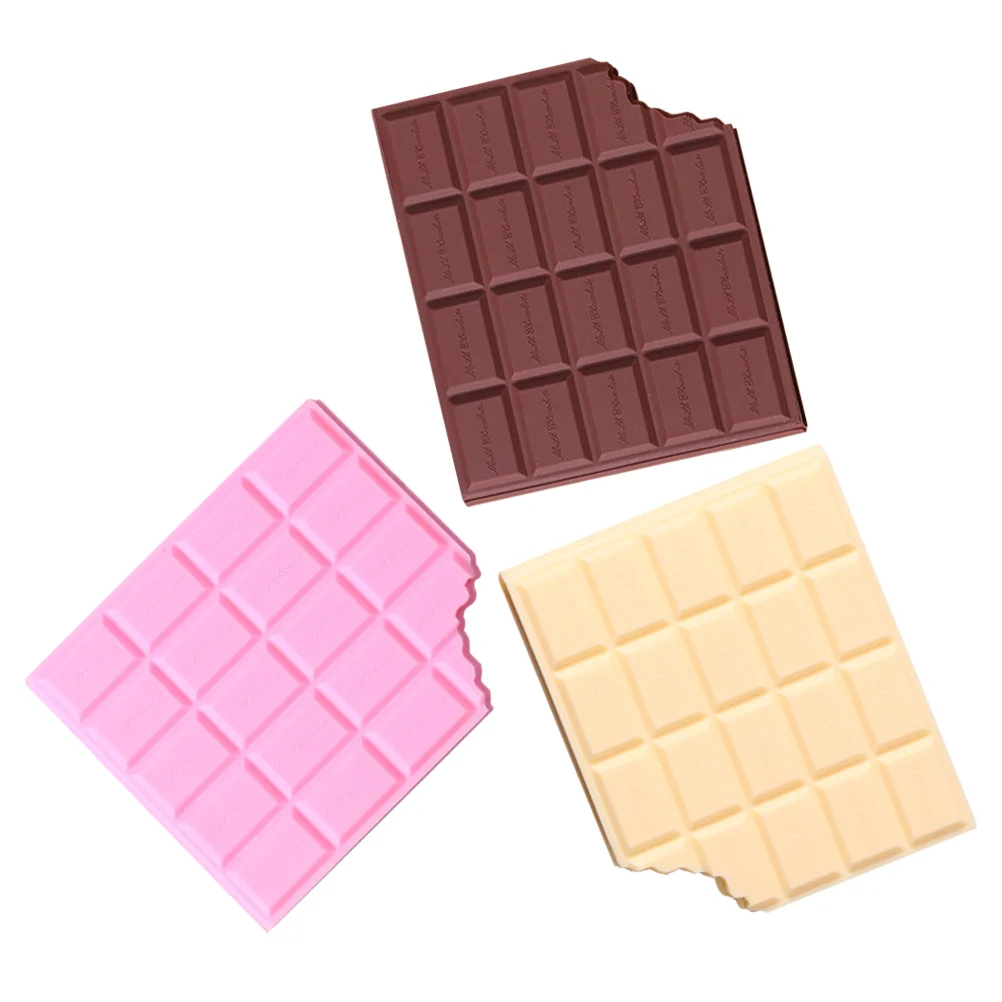 

3 Pcs Chocolate Note Pad Notepad Mini Fun Pocket Notebook Write Pvc Compact Notebooks Sketchbook