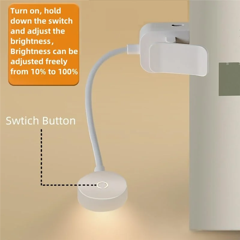 ABSS-Booklights Forreading Inbed في الليل، مشبك إضاءة كتاب قابل لإعادة الشحن، ضوء قراءة ليلاً