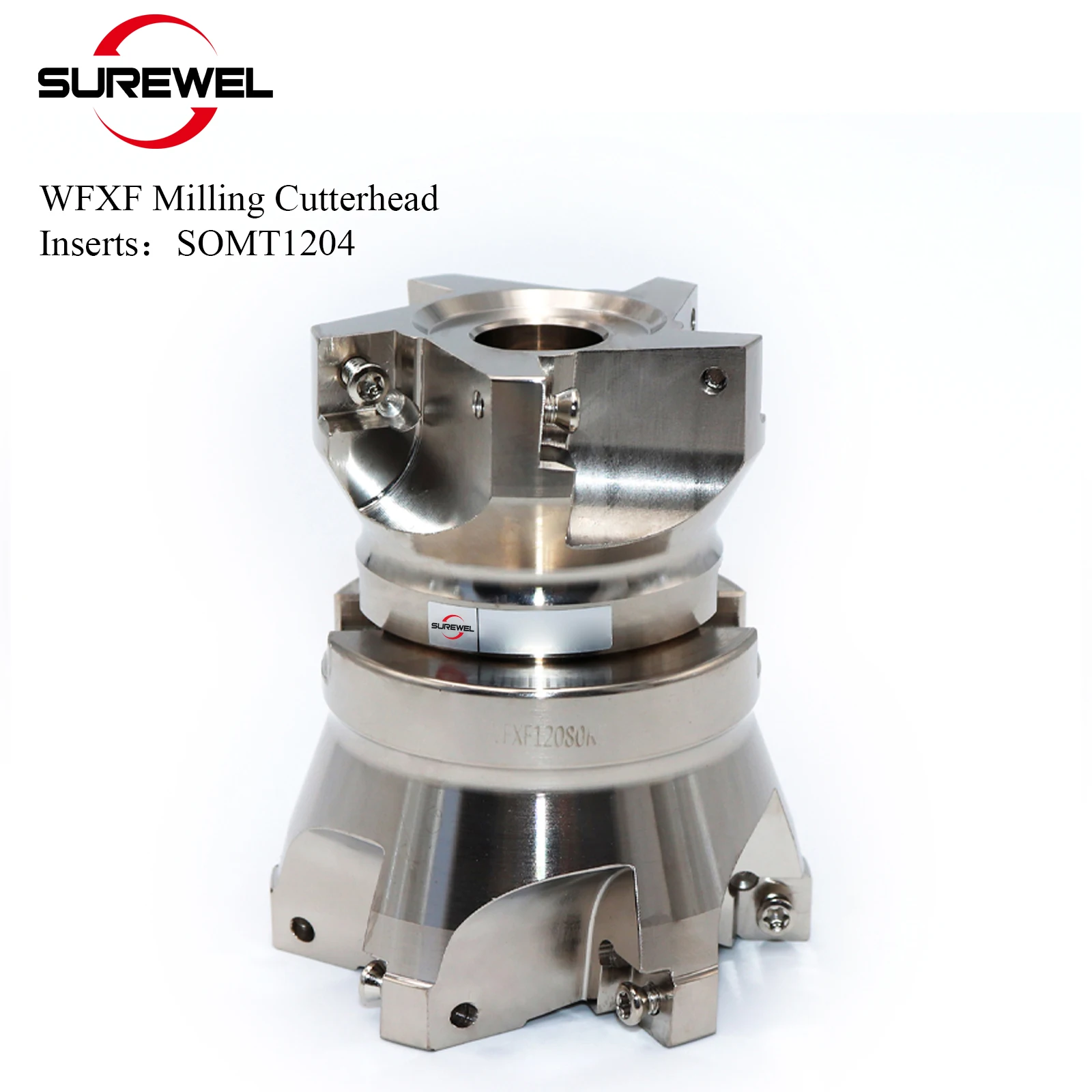 

WFXF Right Angle 90 Degree Shoulder Milling Cutterhead, 12 Wave Table, Face Milling Cutter head, SOMT1204 Carbide CNC Insert
