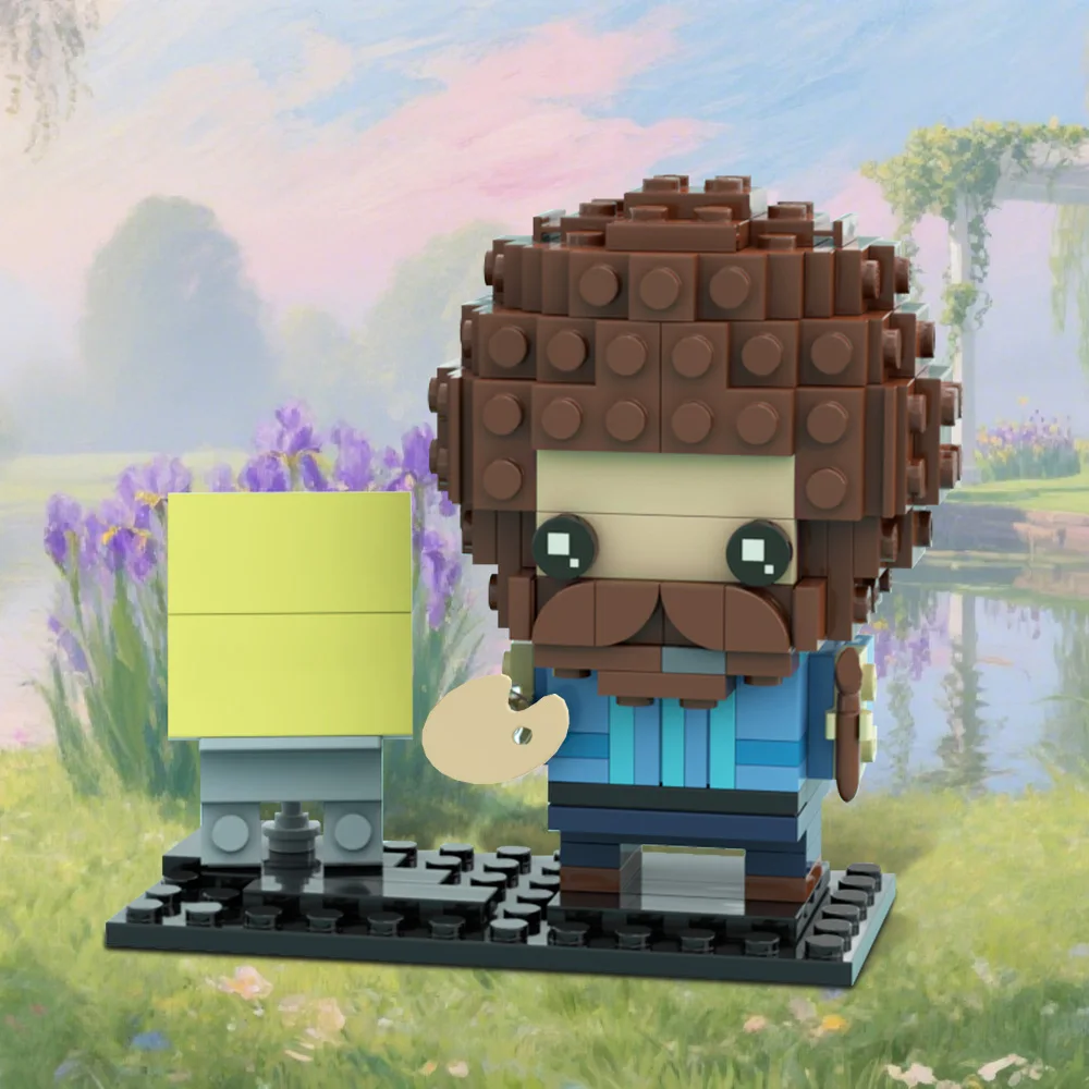 Gobricks MOC بوب روس حادثات سعيدة Brickheadz اللبنات نموذج عمل الشكل الطوب لتقوم بها بنفسك تجميعها لعبة الأطفال هدية