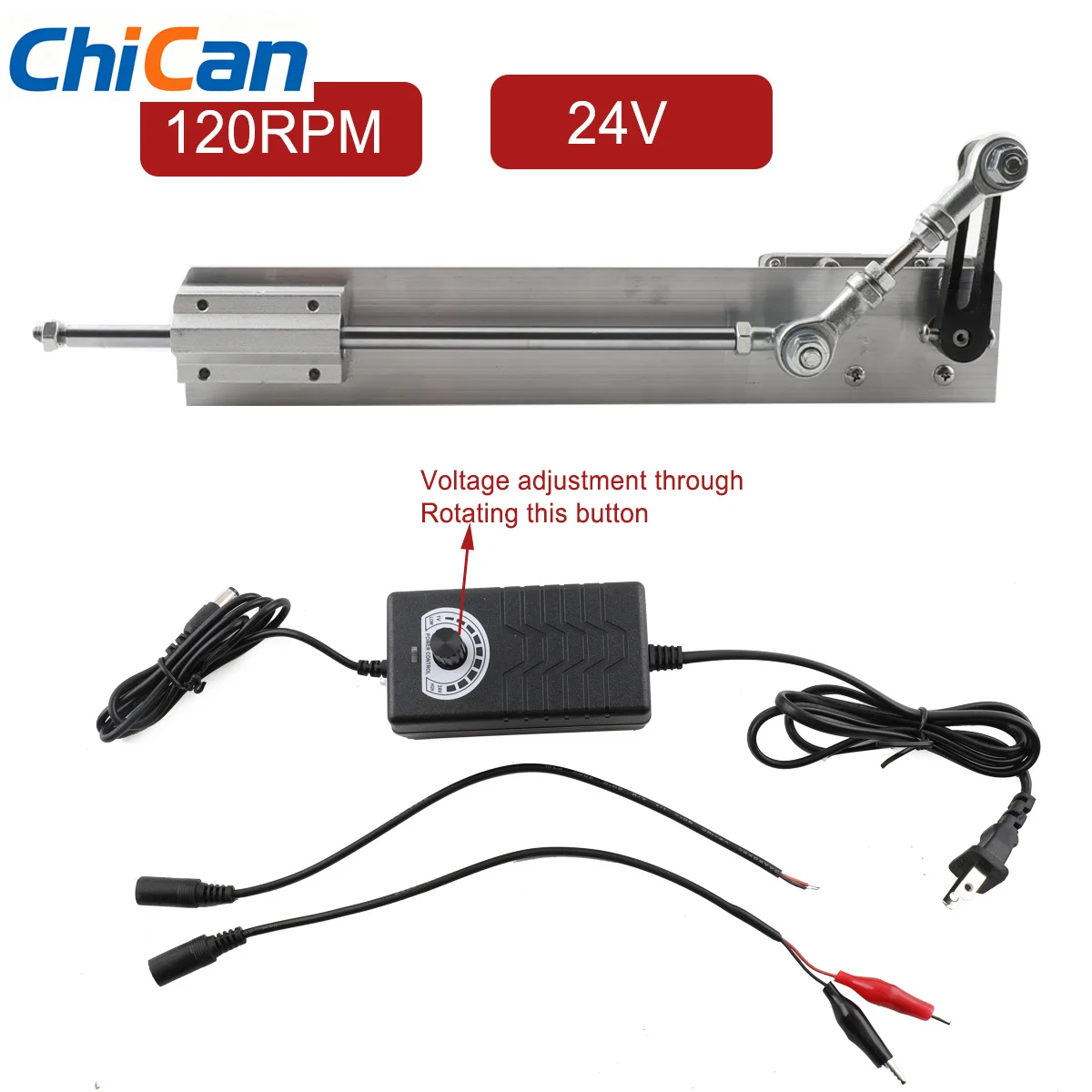 【Hot】DC24V Cycling Electric Linear Motion Actuator Reciprocating Motor 120rpm/min 150mm(6inch)Stroke Cycling Linear Actuator
