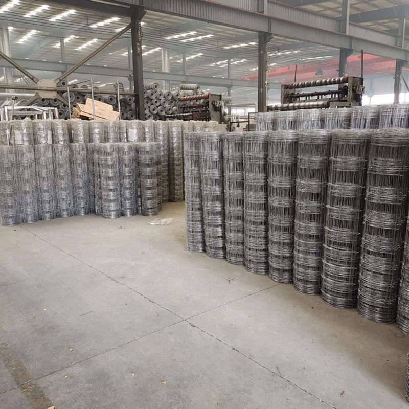 1.5Mx50M 100m Galvanized Fixed Knot Wire Mesh Farm Fence 8Ft Tall Farm Cattle Fence Curved Garden Wire Mesh Panel Farm Fencing