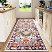 VIKAMA Boho Persian Flannel Carpet Hallway Mat Kitchen Rug Sofa Cushion Bedside Rug Floor Mat Carpet For Live Room Long Rug Home