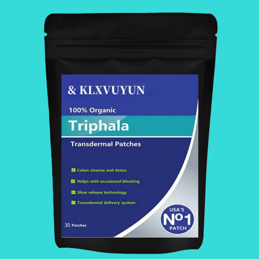 Triphala Colon Cleanse Detox Transdermal Patches – 100% Organic, 5000mcg Strength, 8 Weeks Supply, Made in USA