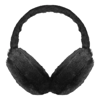 Cache-oreilles en peluche pour femmes et filles, bande de sauna, couvertures artificielles, noir, chaud, bébé, enfant, nouveau, hiver, 2025