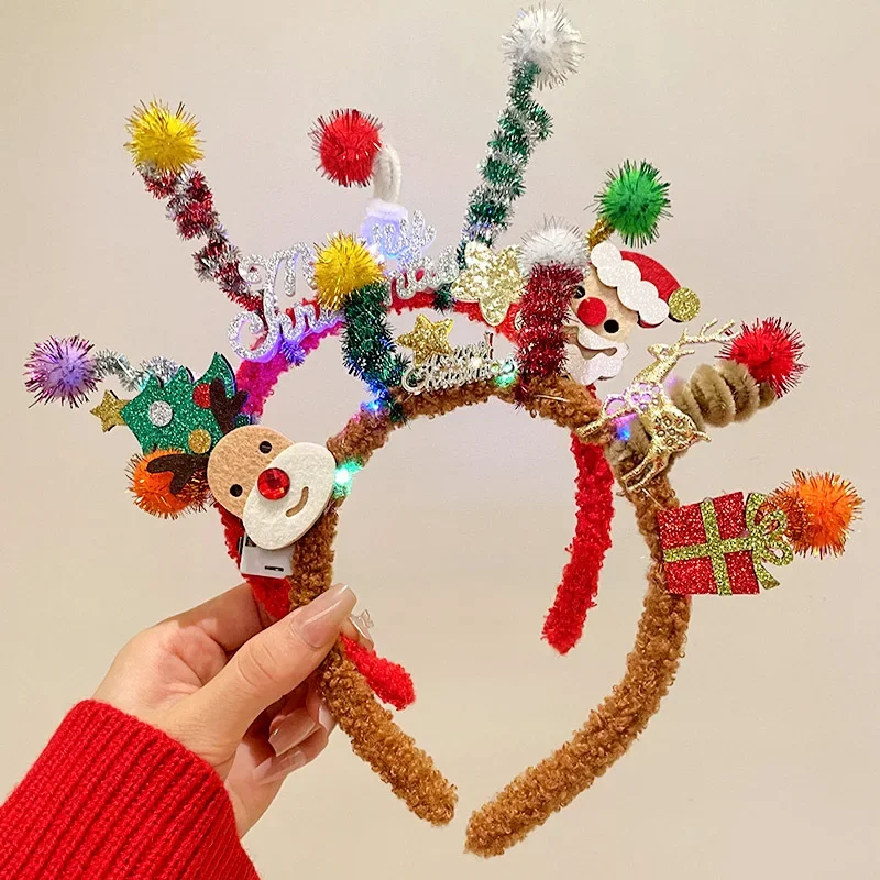 

Christmas Girl‘s Headbands Accessories Cute Elk Headbands Antlers Hair Cards Deer Hair Accessories Holiday Party Dress Up