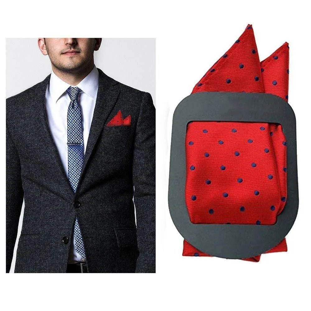 

PP Pocket Squares Holder Black Universal Size Handkerchief Keeper Organizer Scarf Silk Fixed Clip Men Suit Wearing Accessory